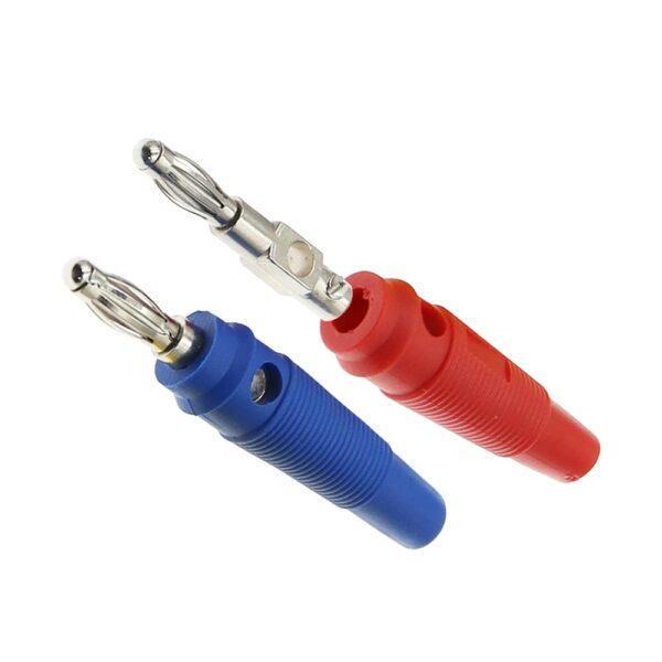 บานานาแจ็ค แจ็คกล้วย แจ็ค แจ็คลำโพง หัวแจ็ค ตัวผู้ ปลอกยาง Banana Jack Banana Connector 4mm #BJ แบบ D หัวเงิน (1 ตัว) - Image 2