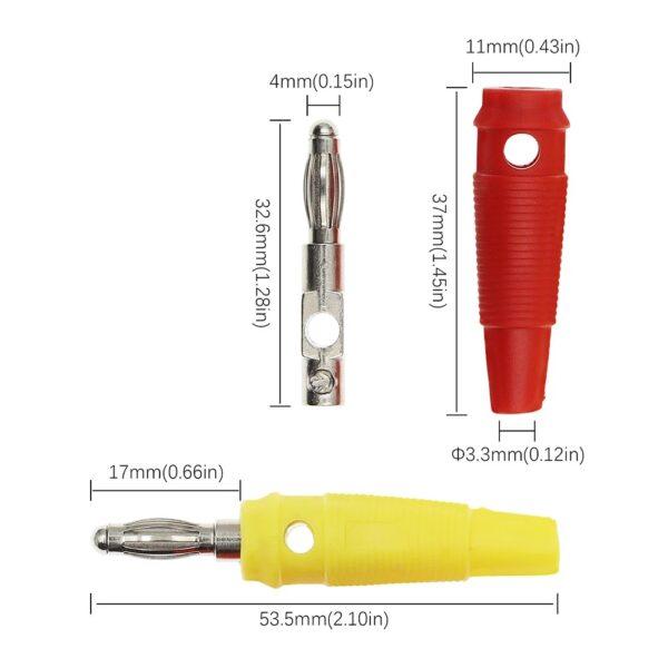 บานานาแจ็ค แจ็คกล้วย แจ็ค แจ็คลำโพง หัวแจ็ค ตัวผู้ ปลอกยาง Banana Jack Banana Connector 4mm #BJ แบบ D หัวเงิน (1 ตัว) - Image 3