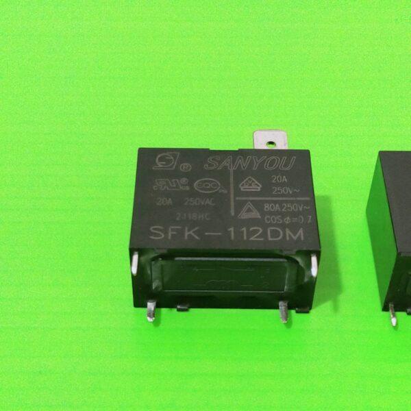 รีเลย์ แอร์ Relay คอยล์ 12VDC 4 ขา 20A 250VAC **ของแท้** #SFK-112DM SANYOU (1 ตัว) - Image 3