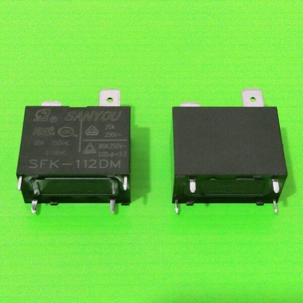 รีเลย์ แอร์ Relay คอยล์ 12VDC 4 ขา 20A 250VAC **ของแท้** #SFK-112DM SANYOU (1 ตัว)