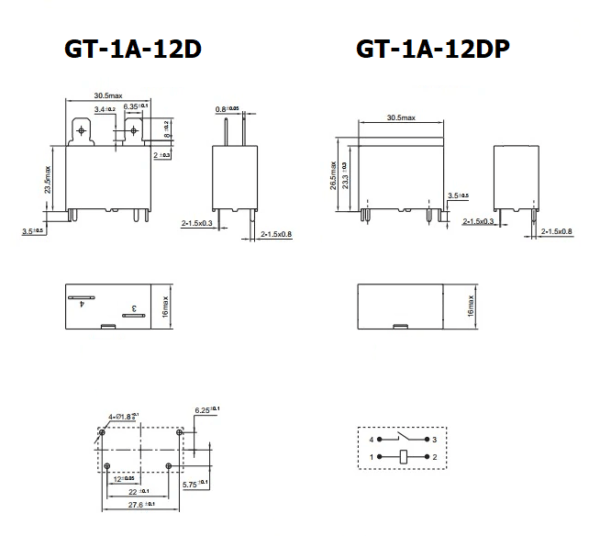 Relay รีเลย์ GOLDEN คอยล์ 12VDC 4P 25A 250VAC GT-1A-12D GT-1A-12DP #GT-GOLDEN (1 ตัว) - Image 6