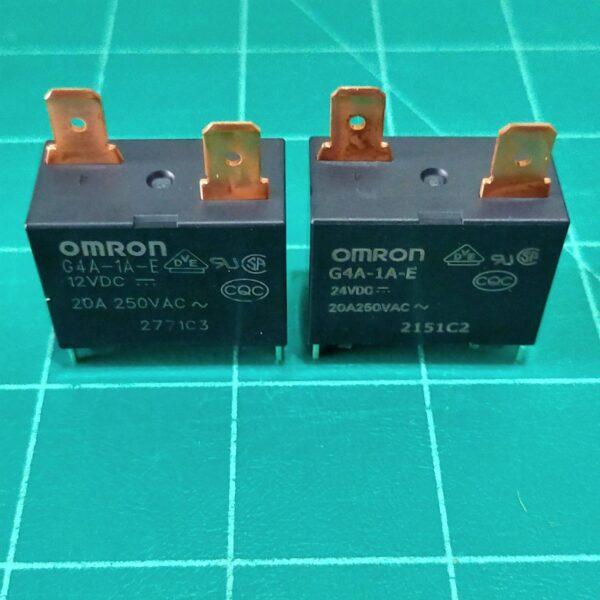 รีเลย์ Relay OMRON Plug In คอยล์ 12VDC 24VDC 4P 20A 250VAC **ของแท้** #G4A-1A-E OMRON (1 ตัว) - Image 3