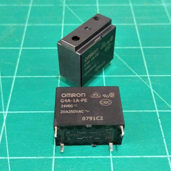 รีเลย์ Relay OMRON คอยล์ 12VDC 24VDC 4P 20A 250VAC **ของแท้** #G4A-1A-PE OMRON (1 ตัว) - Image 2