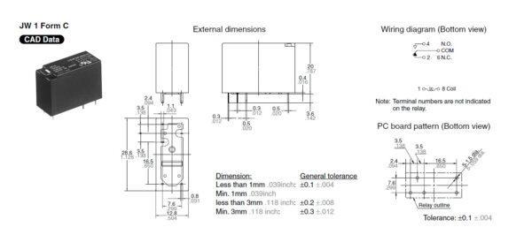 Relay รีเลย์ พานาโซนิค แท้ Panasonic คอยล์ 12VDC 24VDC 5Pin JW1FSN-DC12V JW1FSN-DC24V #JW1FSN 5P Panasonic (1 ตัว) - Image 6