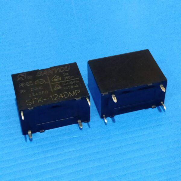 Relay รีเลย์ คอยล์ 24VDC 4 ขา 20A 250VAC **ของแท้** #SFK-124DMP SANYOU (1 ตัว)