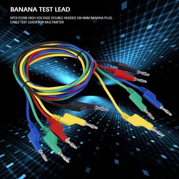 สายทดสอบ สายไฟ สายซิลิโคน สายปลั๊กกล้วย หัวคู่ Banana Plug Double Ended Wire Test Lead Multimeter #M13-P1036 (1 เส้น) - Image 5