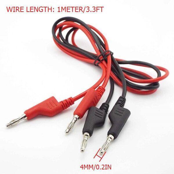 สายทดสอบ สายไฟ สายซิลิโคน สายปลั๊กกล้วย หัวคู่ Banana Plug Double Ended Wire Test Lead Multimeter #M13-P1036 (1 เส้น) - Image 3