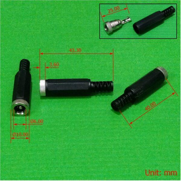 แจ็คดีซี หัวแจ็ค แจ็ค แจ็คตัวเมีย DC Jack Female Connector 5.5x2.1mm 5.5x2.5mm #หัวแจ็ค H-5521F,25F (1 ตัว) - Image 4