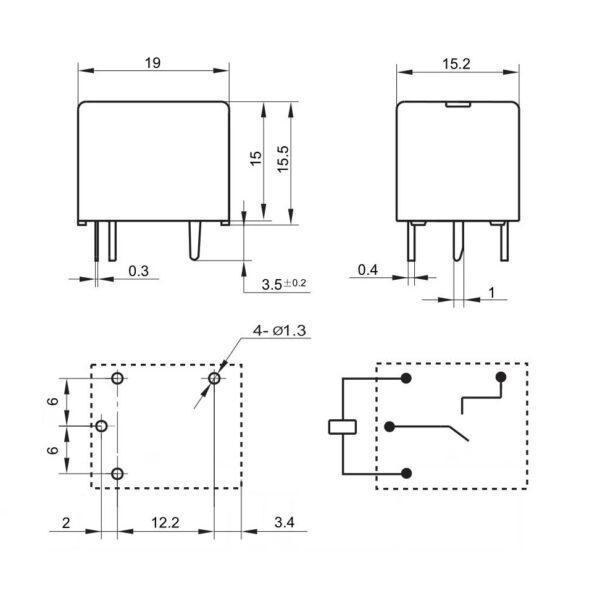 Relay รีเลย์ หม้อหุงข้าว WHUI 5VDC 12VDC 24VDC 4Pin LRD-S-105DM LRD-S-112DM LRD-S-124DM #LRD 4P WHUI (1 ตัว) - Image 5