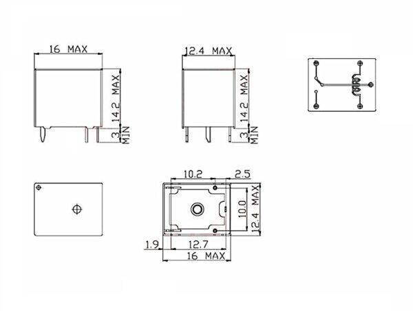 รีเลย์ Relay คอยล์ 5VDC 12VDC 24VDC 5 ขา SRA-05VDC-CL SRA-12VDC-CL SRA-24VDC-CL #SRA 5P SONGLE (1 ตัว) - Image 3