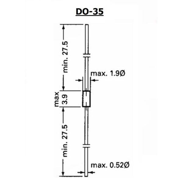 (5 ตัว) ไดโอดทริกเกอร์ ไดแอค ไดโอด ทริกเกอร์ Diac Trigger Diode DB3 DB-3 #DO-35 - Image 5