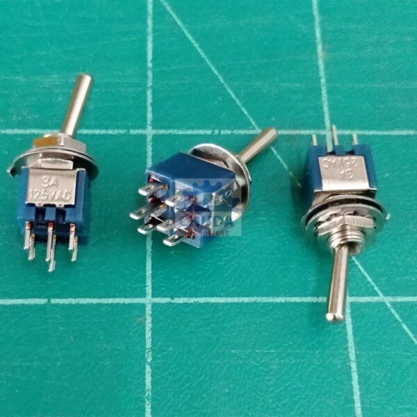 สวิทช์ สลับ โยก Sub-Miniature Toggle Switch 6 ขา 6P 3A 125V SMTS-202 #SMTS 6P (1 ตัว)