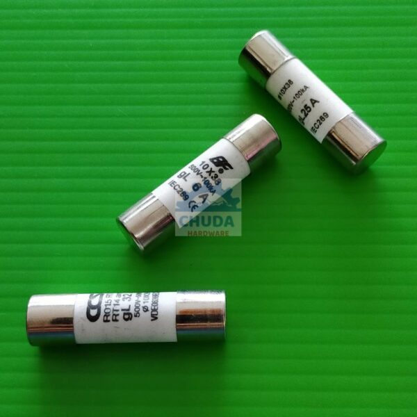 ฟิวส์ ตู้ไฟ ตู้คอนโทรล ฟิวส์เซรามิค R015 Ceramic Fuse gG gL NH Fuse 10x38mm 500Vac 2A ถึง 32A #C10x38-gL (1 ตัว)