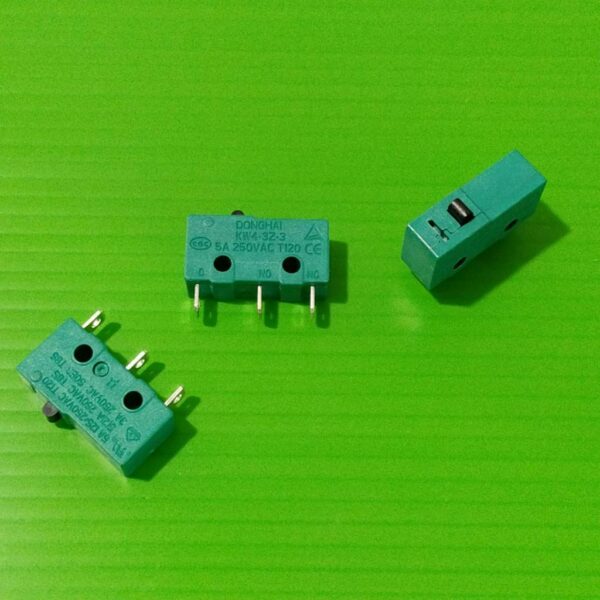 สวิทช์ ไมโครสวิทช์ Miniature Micro Switch 3 ขา 5A 250V #Mini เขียว DONGHAI (1 ตัว) - Image 2