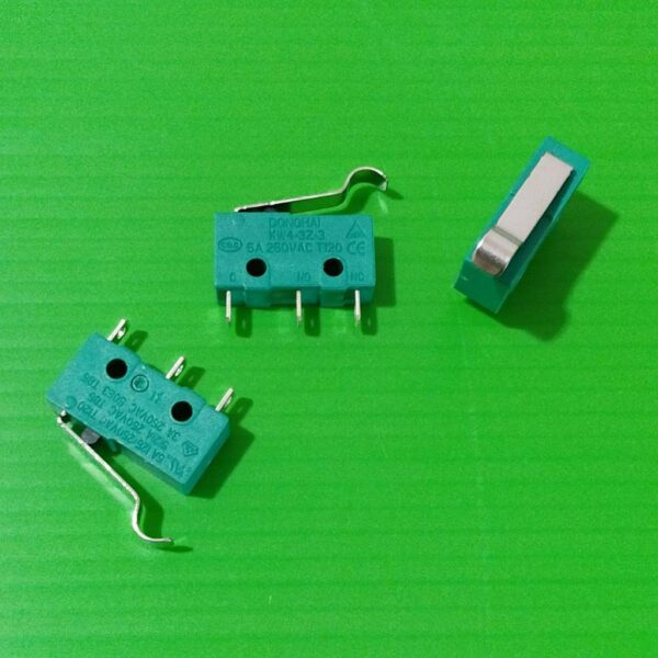 สวิทช์ ไมโครสวิทช์ Miniature Micro Switch 3 ขา 5A 250V #Mini เขียว DONGHAI (1 ตัว) - Image 3