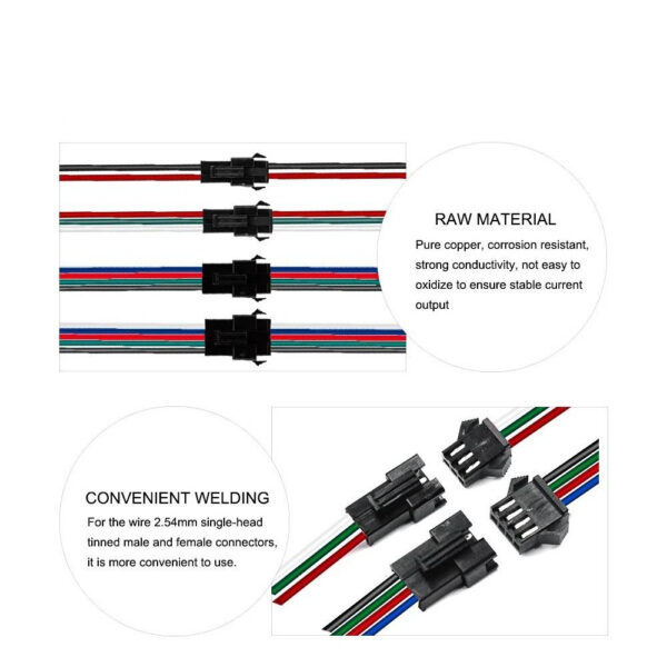 (1 ชุด) สายปลั๊ก สาย JST Plug สายแบต รถไฟฟ้า ตัวผู้ ตัวเมีย รุ่น SM2.54 2P ถึง 6P ยาว 20cm #แบบ B 20cm - Image 4