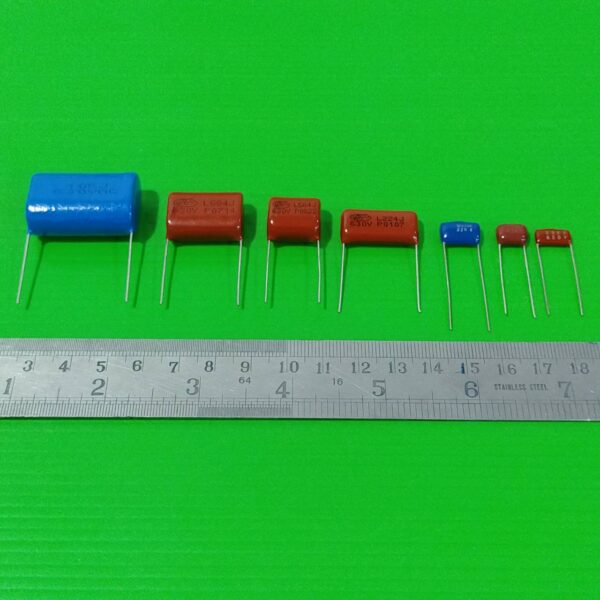 ตัว C ตัวเก็บประจุ ซีไมล่าร์ คาปาซิเตอร์ ไมล่าร์ Mylar Capacitor 630V 102J ถึง 824J #M-Capacitor (1 ตัว)