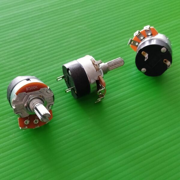 วอลลุ่ม ความเร็ว ความร้อน เครื่องทำน้ำอุ่น โพเทนชิโอมิเตอร์ Potentiometer #WH138 แกน 20mm 3 ขา มีสวิทช์ (1 ตัว)