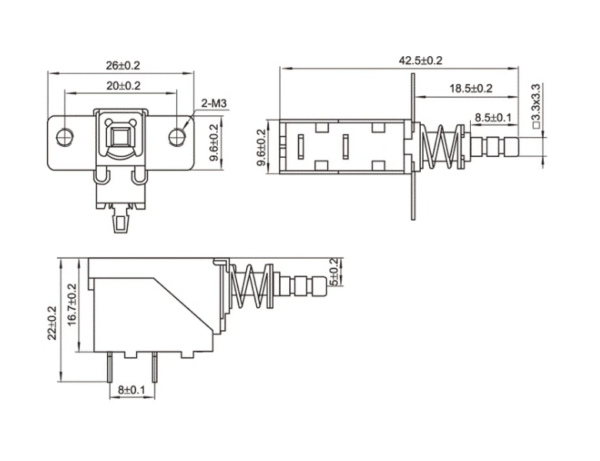 สวิทช์ กดติด-กดดับ Self lock กดติด-ปล่อยดับ NO lock Push button Switch 2 ขา #KCD-A10 (1 ตัว) - Image 3