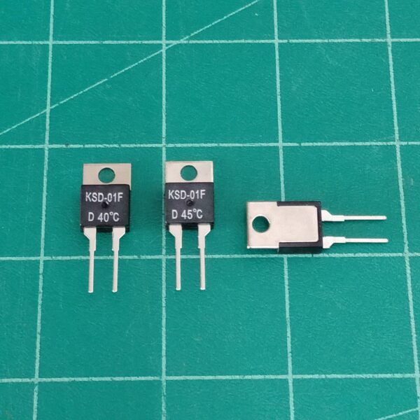 สวิทช์ ความร้อน เทอร์โมสตัท Temperature Switch Thermostat KSD TO-220 หน้า NC 40°C ถึง 130°C #KSD-01F D (1 ตัว) - Image 2