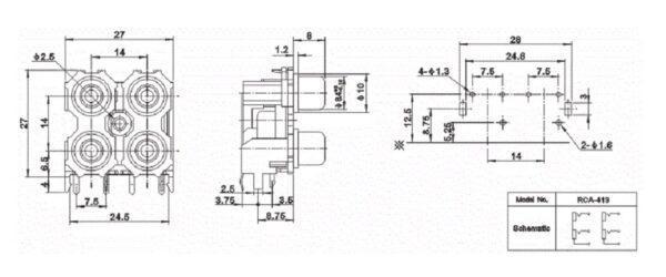 ซ็อคเก็ต เครื่องเสียง RCA Socket Stereo Audio Video RCA AV Connector RCA-213 413 613 813 #RCA-X13 (1 ตัว) - Image 6