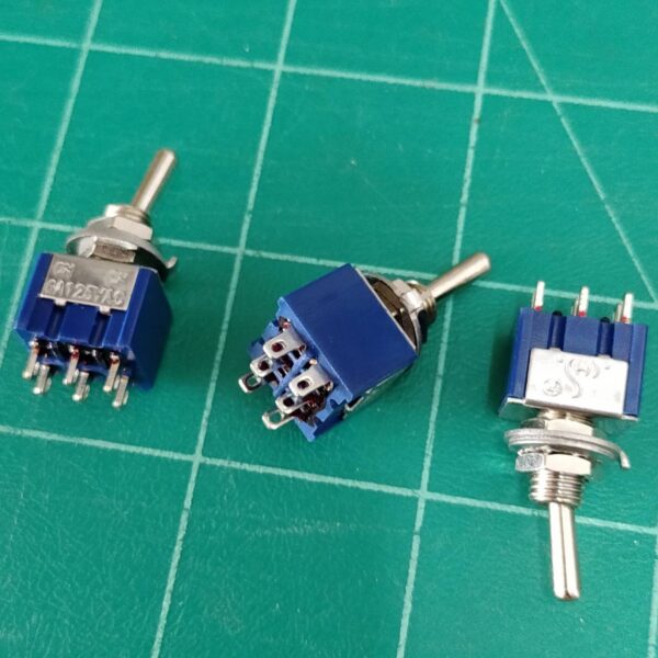 สวิทช์ สลับ โยก Miniature Toggle Switch 6 ขา 6P 6A 125V MTS-202 MTS-203 #MTS 6P (1 ตัว) - Image 4