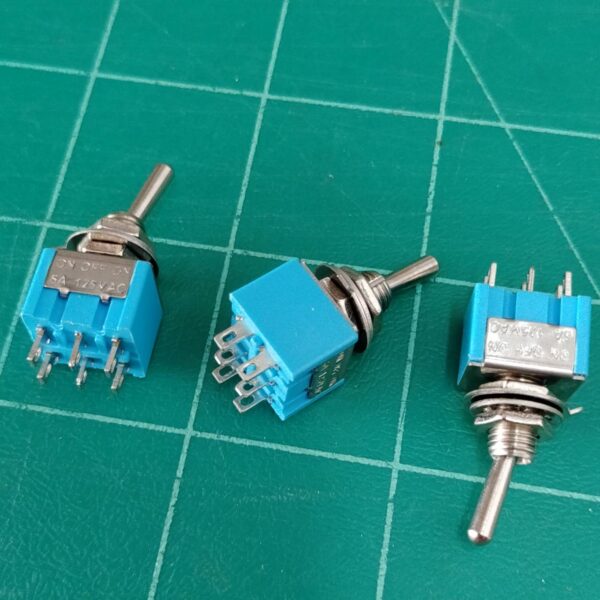 สวิทช์ สลับ โยก Miniature Toggle Switch 6 ขา 6P 6A 125V MTS-202 MTS-203 #MTS 6P (1 ตัว) - Image 2