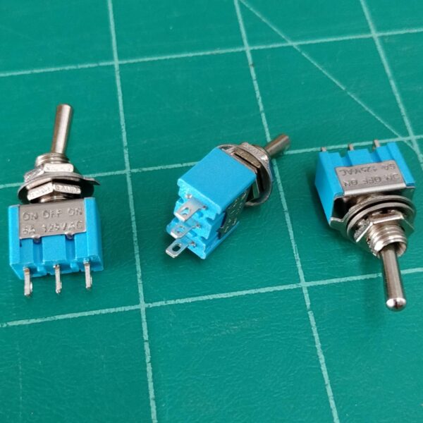 สวิทช์ สลับ โยก Miniature Toggle Switch 3 ขา 3P 6A 125V MTS-102 MTS-103 #MTS 3P (1 ตัว) - Image 2