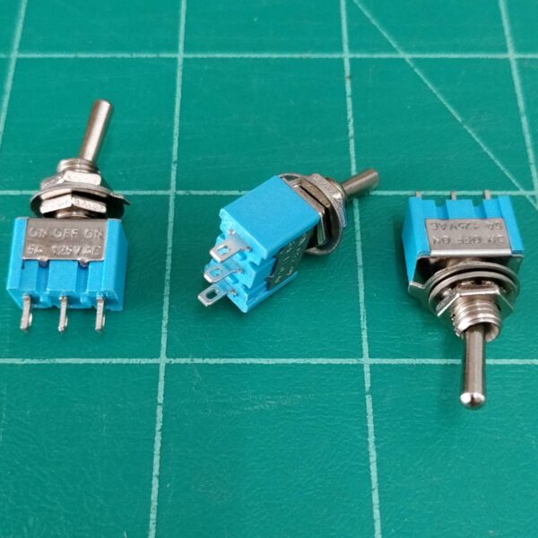 สวิทช์ สลับ โยก Miniature Toggle Switch 3 ขา 3P 6A 125V MTS-102 MTS-103 #MTS 3P (1 ตัว)