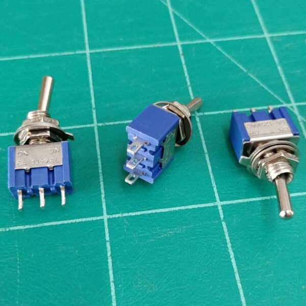 สวิทช์ สลับ โยก Miniature Toggle Switch 3 ขา 3P 6A 125V MTS-102 MTS-103 #MTS 3P (1 ตัว) - Image 3