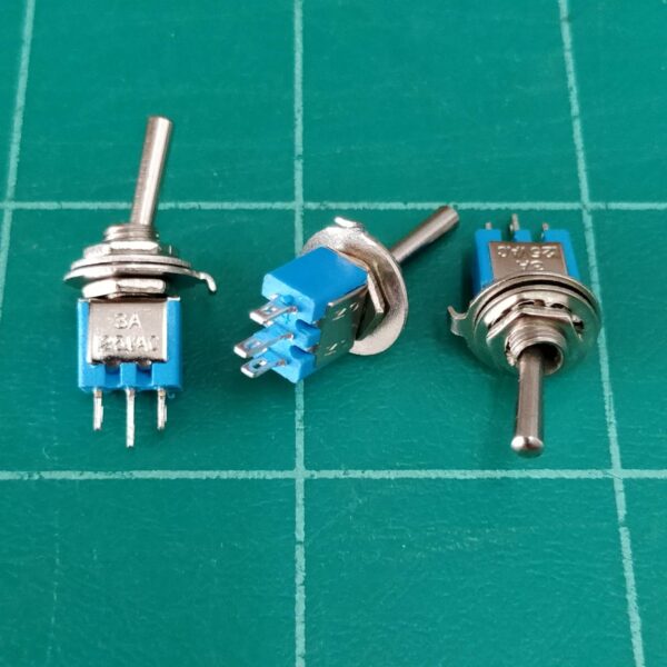 สวิทช์ สลับ โยก Sub-Miniature Toggle Switch 3 ขา 3P 3A 125V SMTS-102 #SMTS 3P (1 ตัว) - Image 2