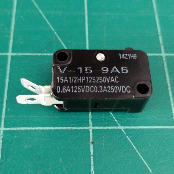 ไมโครสวิทช์ OMRON สวิทช์ Micro Switch 2 ขา (1NO) 15A 250V **ของแท้** #V-15-9A5 OMRON (1 ตัว) - Image 2