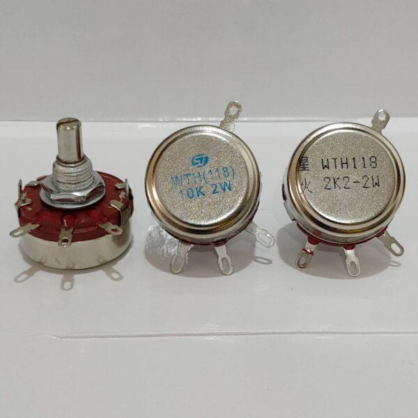 วอลลุ่ม โพเทนชิโอมิเตอร์ R ปรับค่า WTH118 2W 1A Carbon Rotary Potentiometer #WTH118 (1 ตัว) - Image 2