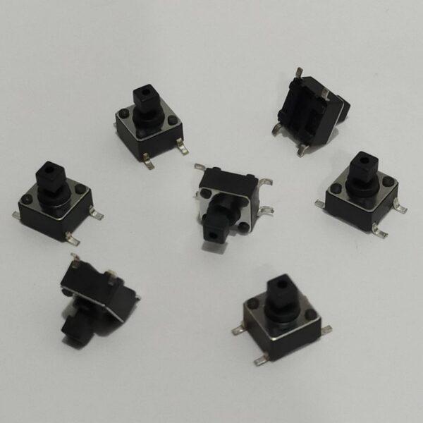 สวิทช์ กดติด-ปล่อยดับ ปุ่มกด SMD Push Button Switch ไมโครสวิทช์ TACT Switch #S4P 6x6x7.3mm (1 ตัว) - Image 2