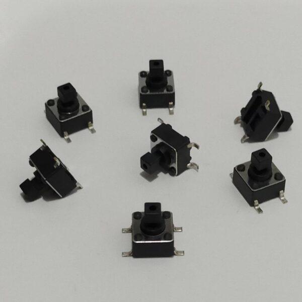 สวิทช์ กดติด-ปล่อยดับ ปุ่มกด SMD Push Button Switch ไมโครสวิทช์ TACT Switch #S4P 6x6x7.3mm (1 ตัว)