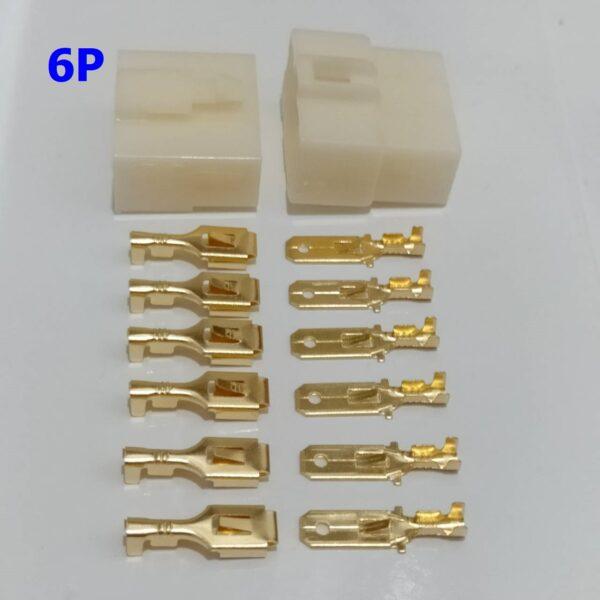 ปลั๊ก รถยนต์ ปลั๊กต่อสาย ปลั๊กเสียบ ขั้วต่อสาย Wire Connector Terminal Plug 1P 2P 3P 4P 6P 8P #WP-6.3mm (1 ชุด) - Image 7