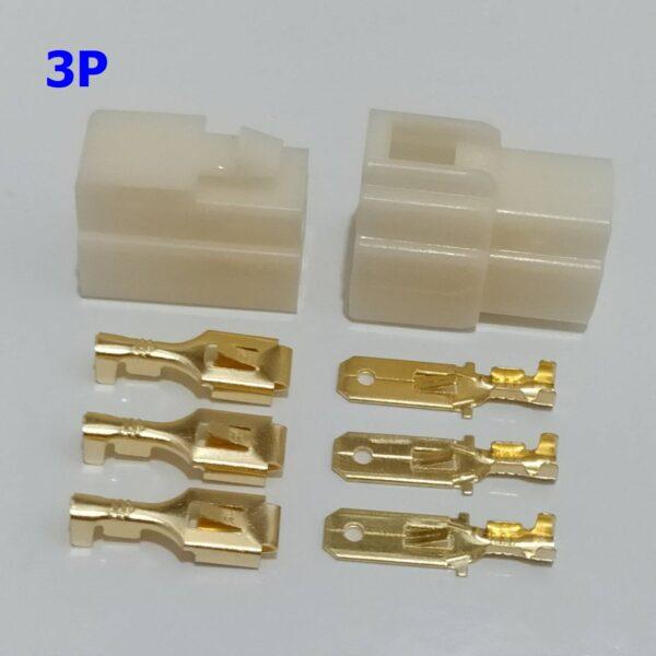 ปลั๊ก รถยนต์ ปลั๊กต่อสาย ปลั๊กเสียบ ขั้วต่อสาย Wire Connector Terminal Plug 1P 2P 3P 4P 6P 8P #WP-6.3mm (1 ชุด) - Image 5