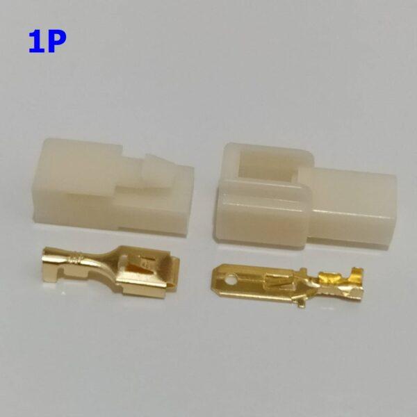 ปลั๊ก รถยนต์ ปลั๊กต่อสาย ปลั๊กเสียบ ขั้วต่อสาย Wire Connector Terminal Plug 1P 2P 3P 4P 6P 8P #WP-6.3mm (1 ชุด) - Image 3