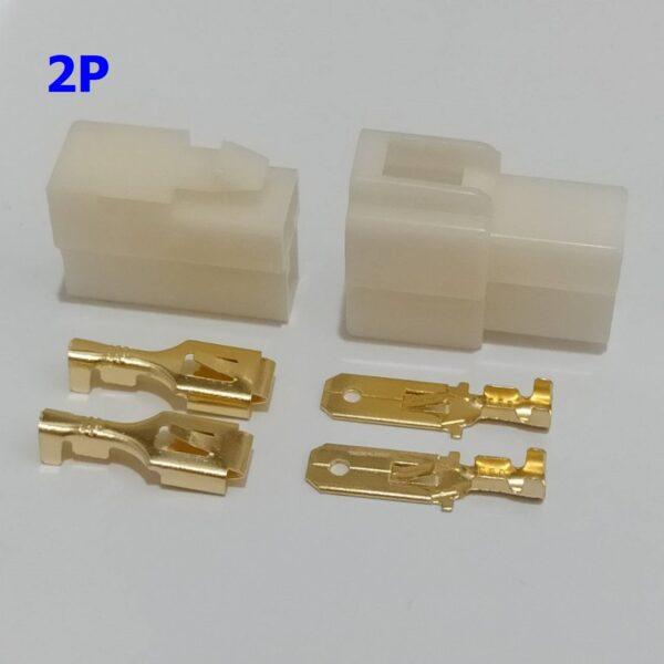 ปลั๊ก รถยนต์ ปลั๊กต่อสาย ปลั๊กเสียบ ขั้วต่อสาย Wire Connector Terminal Plug 1P 2P 3P 4P 6P 8P #WP-6.3mm (1 ชุด) - Image 4