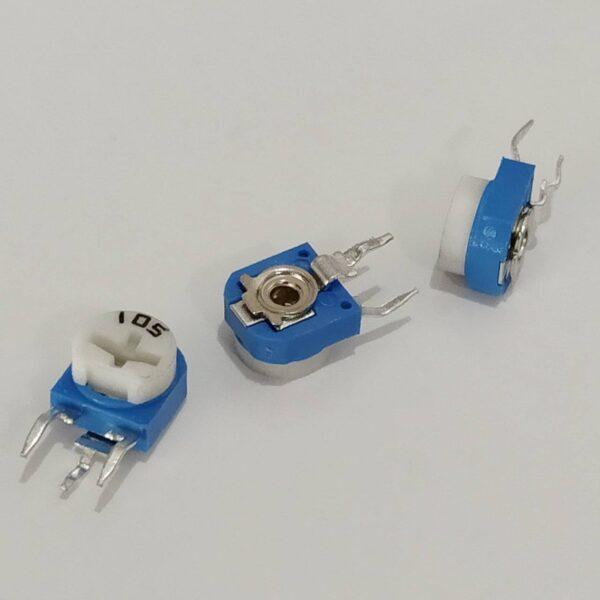 โพเทนชิโอมิเตอร์ ​​ตัวต้านทาน R ปรับค่า VR เกือกม้า Trimpot Potentiometer 101 ถึง 504 #RM063 แนวนอน (1 ตัว)