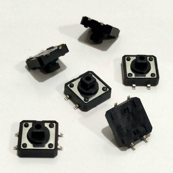 สวิทช์ B3F ปุ่มกด ไมโครสวิทช์ กดติด-ปล่อยดับ SMD TACT Switch 12x12x7.3mm #B3F-ดำ (SMD) (1 ตัว) - Image 2