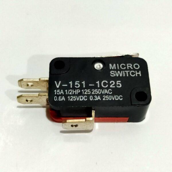 ไมโครสวิทช์ สวิทช์ ลิมิตสวิทช์ Micro Switch Limit Switch 3 ขา 15A 250V #V-151-1C25 MS ดำ-แดง (1 ตัว) - Image 2