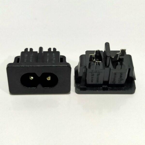 ปลั๊ก ขั้วปลั๊ก ปลั๊กเสียบ ซ็อคเก็ต AC Power Socket 2 Pin AC Plug Connector 2.5A 250V #DB-8 (1 ตัว)