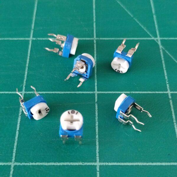 โพเทนชิโอมิเตอร์ ​​ตัวต้านทาน R ปรับค่า VR เกือกม้า Trimpot Potentiometer 101 ถึง 504 #RM065 แนวตั้ง (1 ตัว) - Image 2