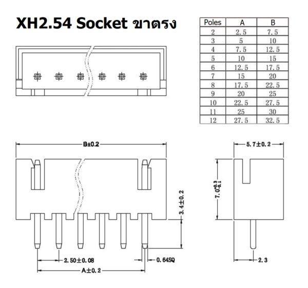 JST Plug ปลั๊ก หัวต่อ Connector ซ็อคเก็ต Socket  หมุดต่อสาย Crimp Terminal รุ่น XH2.54 #หัวต่อ XH2.54 - Image 5