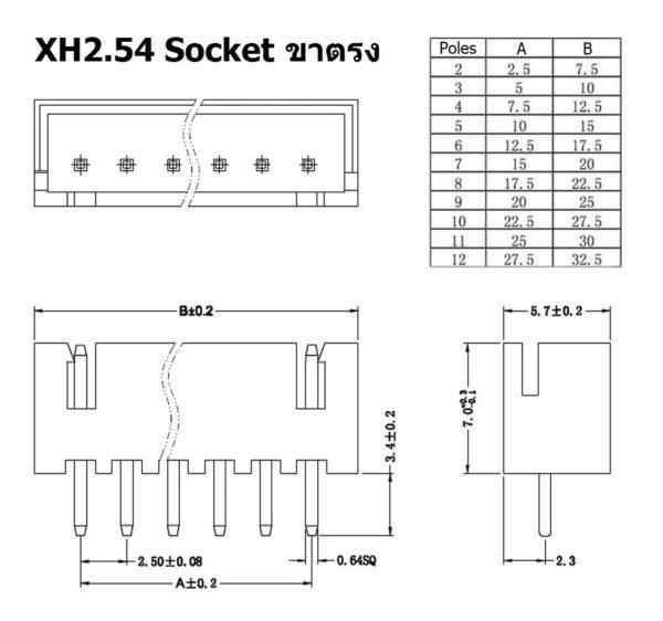 หัวต่อ ปลั๊ก JST Plug Connector ซ็อคเก็ต Socket  หมุดต่อสาย Crimp Terminal 11P-16P รุ่น XH2.54 #หัวต่อ XH2.54 (1 ตัว) - Image 3