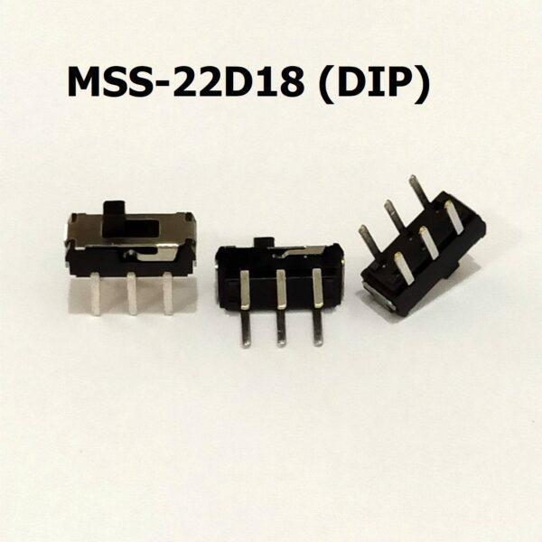 Slide Switch สวิทช์ เลื่อน Toggle Switch DIP Switch 6 ขา 3.6x9.1mm #สวิทช์เลื่อน MSS-22D18 (DIP) (1 ตัว)