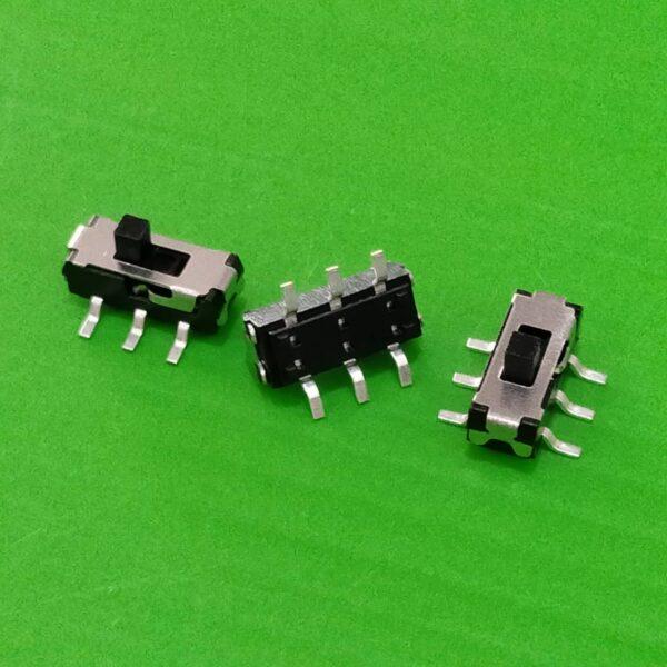 Slide Switch สวิทช์ เลื่อน Toggle Switch SMD Switch 6 ขา 3.55x9.05mm #สวิทช์เลื่อน MSS-22D18 (SMD) (1 ตัว) - Image 3