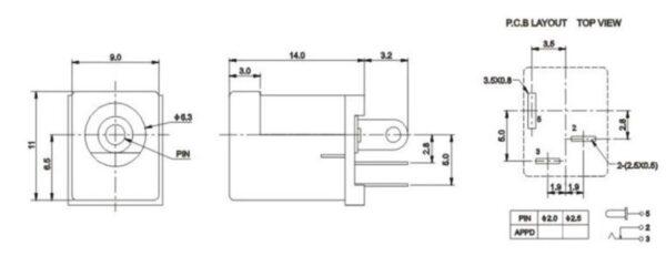 DC Socket ซ็อคเก็ต 5.5x2.1mm/2.5mm แจ็ค ดีซีแจ็ค DC Jack ปลั๊ก DC Plug Connector 3 ขา DC-012A #S-DC012A (1 ตัว) - Image 3