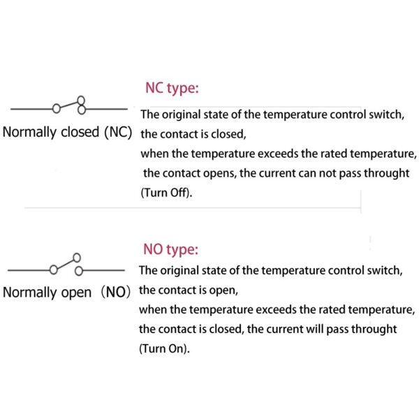 Thermostat เทอร์โมสตัท สวิทช์ ควบคุม อุณหภูมิ 15A 250V 40°C ถึง 150°C #KSD301 NC ขาตรง 15A (1 ตัว) - Image 6